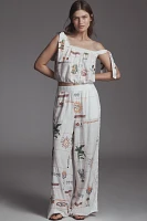 Pilcro Embroidered Patchwork Pants