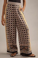 Ranna Gill Printed Linen Wide-Leg Pants