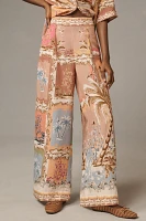 Ranna Gill Palm Beach Printed Linen Wide-Leg Pants