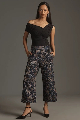 Let Me Be Jackie Jacquard Cropped Pants