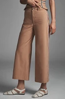 The Ettie High-Rise Crop Wide-Leg Pants by Maeve: Pinstripe Edition