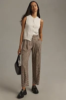 Self Contrast Aster Checked Tapered Pant