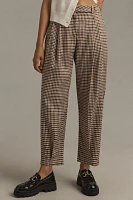 Self Contrast Aster Checked Tapered Pant