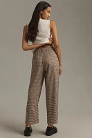 Self Contrast Aster Checked Tapered Pant