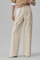 WAYF Faux Leather Cargo Pants