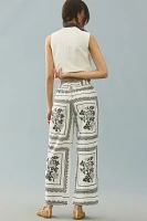 Kopal Simur Block-Printed Pull-On Pants