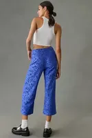 The Colette Lace Cropped Wide-Leg Pants by Maeve