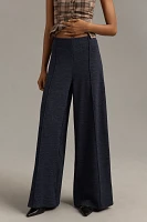 Maeve Knit Wide-Leg Pull-On Trouser Pants