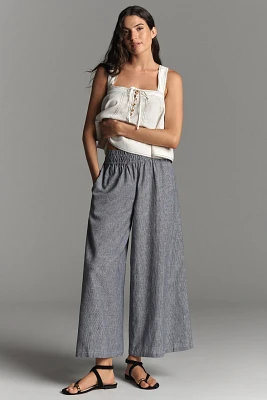 The Somerset Pull-On Pants: Striped Linen Blend Edition