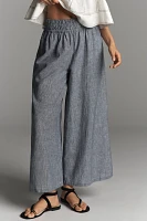 The Somerset Pull-On Pants: Striped Linen Blend Edition