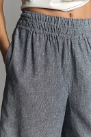 The Somerset Pull-On Pants: Striped Linen Blend Edition