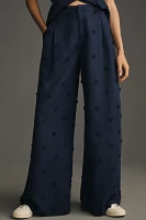 Maeve Tailored Linen Blend Embellished Trousers