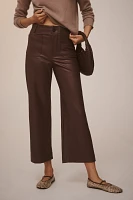 The Colette Cropped Wide-Leg Pants by Maeve: Faux-Leather Edition