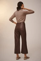 The Colette Cropped Wide-Leg Pants by Maeve: Faux-Leather Edition