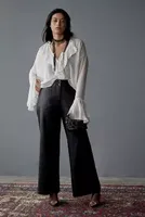 The Naomi Wide-Leg Flare Pants by Maeve: Faux Leather Edition