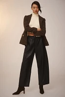 The Izzie Relaxed Pull-On Barrel Pants by Pilcro: Faux-Leather Edition