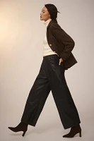 The Izzie Relaxed Pull-On Barrel Pants by Pilcro: Faux-Leather Edition