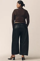 The Izzie Relaxed Pull-On Barrel Pants by Pilcro: Faux-Leather Edition