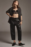 By Anthropologie Faux-Leather Utility Pants