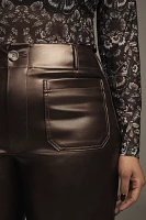 The Colette Cropped Wide-Leg Pants by Maeve: Faux-Leather Edition