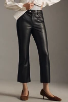 Pilcro Faux-Leather Cropped Moto Pants