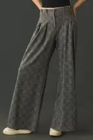 Maeve Plaid Pleated Pants