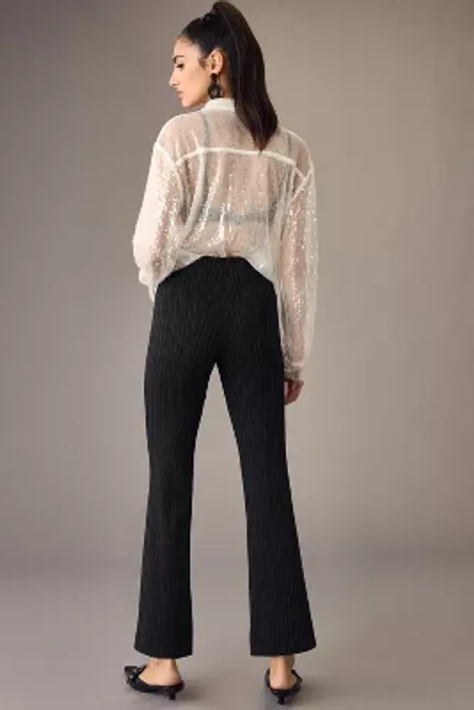The Margot Kick-Flare Cropped Pants by Maeve: Striped Edition