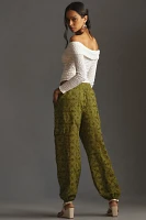 By Anthropologie Eyelet Cargo Joggers