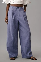 Maeve Seamed Wide-Leg Track Pants