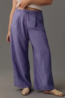 Maeve Seamed Wide-Leg Track Pants