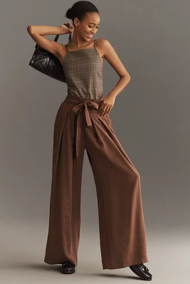 By Anthropologie Wide-Leg Paperbag Trousers