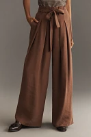 By Anthropologie Wide-Leg Paperbag Trousers