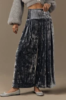 By Anthropologie Crushed Velvet Wide-Leg Pull-On Pants