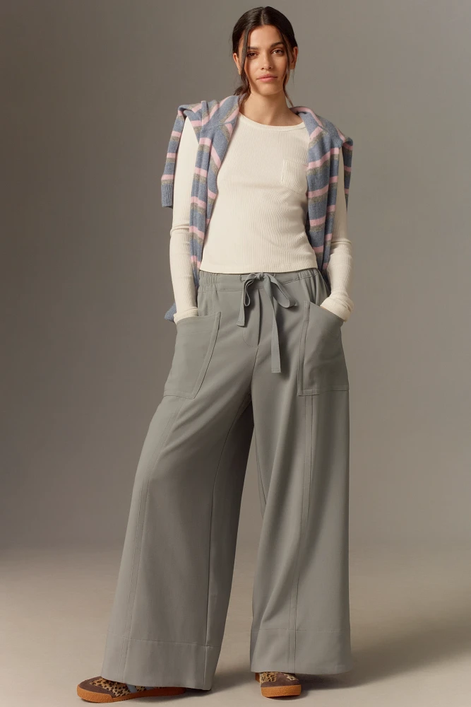 Maeve Tie-Waist Wide-Leg Pants