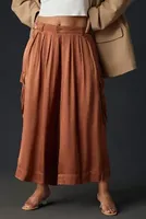 By Anthropologie Silky Pleated Culottes