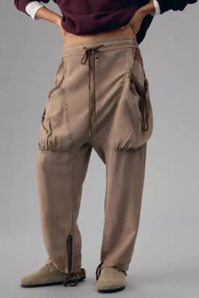 By Anthropologie Mixed Draped Parachute Pants