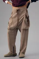 By Anthropologie Mixed Draped Parachute Pants