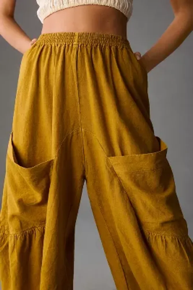 Pilcro Wide-Leg Barrel Pants