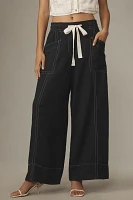 Maeve La Ponche Pull-On Wide-Leg Pants