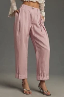 By Anthropologie Cinched Hem Trousers