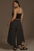 By Anthropologie Ruched Poplin Parachute Pants