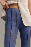 By Anthropologie Striped Flare Pants