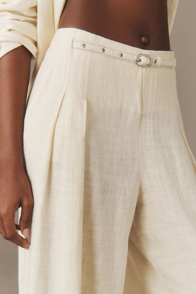 By Anthropologie Linen City Beach Trouser Pants