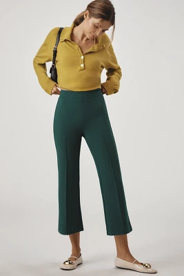 The Margot Kick-Flare Cropped Pants by Maeve: Textured Edition