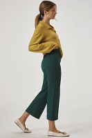 The Margot Kick-Flare Cropped Pants by Maeve: Textured Edition