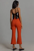 The Margot Kick-Flare Cropped Pants by Maeve: Textured Edition