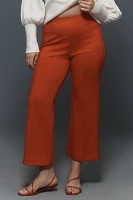 The Margot Kick-Flare Cropped Pants by Maeve: Textured Edition