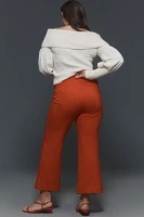 The Margot Kick-Flare Cropped Pants by Maeve: Textured Edition