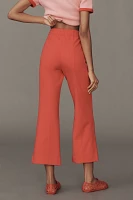 The Margot Kick-Flare Cropped Pants by Maeve: Textured Edition