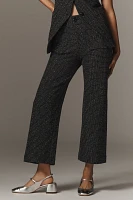 The Colette Cropped Wide-Leg Pants by Maeve: Merrick White Tweed Edition